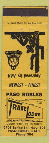 Matchbook Cover - Travel Lodge Paso Robles CA