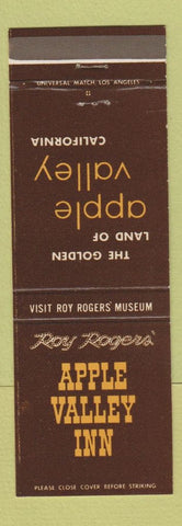 Matchbook Cover - Roy Rogers' Apple Valley Inn CA