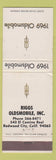 Matchbook Cover - 1969 Oldsmobile Riggs Redwood City CA