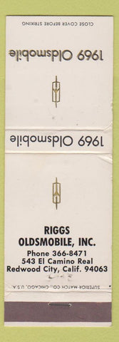 Matchbook Cover - 1969 Oldsmobile Riggs Redwood City CA
