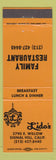 Matchbook Cover - Lido's Restaurant Signal Hill CA orange
