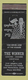 Matchbook Cover - The Winner Restaurant San Francisco CA BLACK