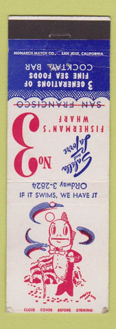 Matchbook Cover - Sabella La Toree #3 Fisherman's Wharf San Francisco CA