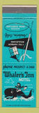 Matchbook Cover - Whaler's Inn Motel Anaheim CA Disneyland Reference