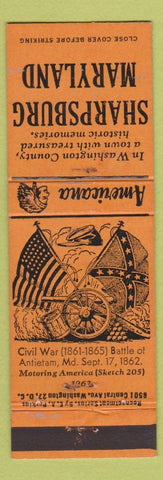 Matchbook Cover - Sharpsburg MD Civil War Perkins Americana