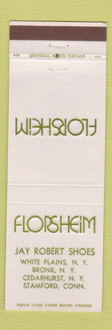 Matchbook Cover - Florsheim Shoes Jay Robert White Plains Bronx NY Stamford CT