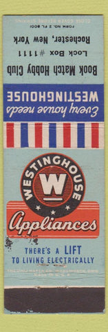 Matchbook Cover - Match collector Club Rochester NY Westinghouse Appliances