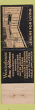 Matchbook Cover - Match collector Club Rochester NY Westinghouse Appliances