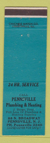 Matchbook Cover - Pennsville Plumbing Heating NJ