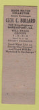 Matchbook Cover - Cecil Bullard Match Collector Shreveport LA Pelican TAN