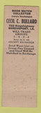 Matchbook Cover - Cecil Bullard Match Collector Shreveport LA Pelican BLUE