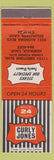 Matchbook Cover - Curly Jones Norwalk CA Bellflower