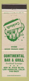 Matchbook Cover - Continental Bar Grill Los Angeles CA