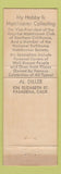 Matchbook Cover - Al's Ceramics Pasadena CA
