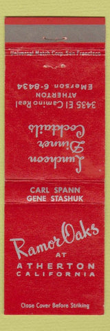 Matchbook Cover - Ramor Oaks Atherton CA