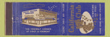 Matchbook Cover - California Club Las Vegas NV casino