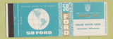 Matchbook Cover - 1958 Ford Turner Motors Lancaster WI