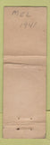 Matchbook Cover - Italian Village Los Angeles CA feature WORN