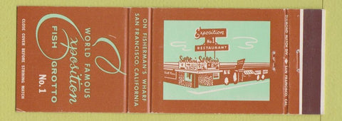 Matchbook Cover - Exposition Fish Grotto San Francisco CA