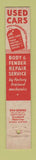 Matchbook Cover - Union Cheverolet Burlington WI low phone # 10 Strike