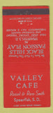 Matchbook Cover - Valley Cafe Spearfish SD 30 Strike