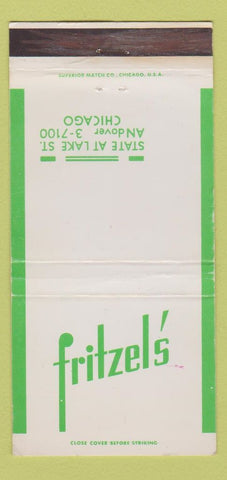 Matchbook Cover - Fritzel's Chicago IL WEAR 30 Strike