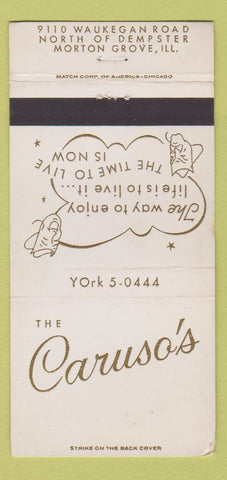 Matchbook Cover - Caruso's Morton Grove IL WEAR 30 Strike