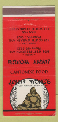 Matchbook Cover - Jimmy Won's Chicago IL Chinese 30 Strike