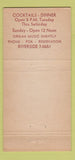Matchbook Cover - Singing Sorinis Restaurant North Riverside IL 30 Strike