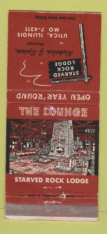 Matchbook Cover - Starved Rock Lodge Utica IL WEAR 30 Strike