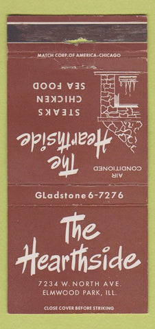 Matchbook Cover - The Hearthside Elmwood Park IL WEAR 30 Strike