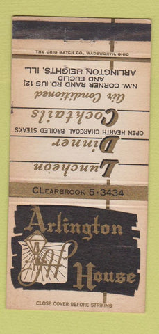 Matchbook Cover - Arlington House Heights IL WORN 30 Strike