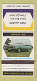 Matchbook Cover - 1969 Chrysler Newport Convertible Chez Maurice 30 Strike