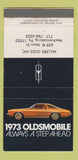 Matchbook Cover - 1973 Oldsmobile Millers Mechanicsburg PA 30 Strike