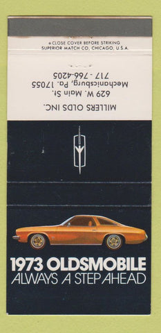 Matchbook Cover - 1973 Oldsmobile Millers Mechanicsburg PA 30 Strike