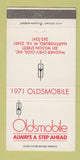 Matchbook Cover - 1971 Oldsmobile Wagner Chevrolet Martinsburg WV 30 Strike