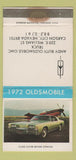 Matchbook Cover - 1972 Oldsmobile Andy Butti GMC Carson City NV WEAR 30 Strike