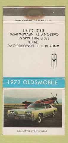 Matchbook Cover - 1972 Oldsmobile Andy Butti GMC Carson City NV WEAR 30 Strike