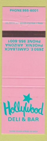 Matchbook Cover - Hollywood Deli Bar Phoenix AZ