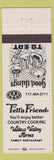 Matchbook Cover - Tell A Friend Willow Valley Farms Lancaster PA WEAR