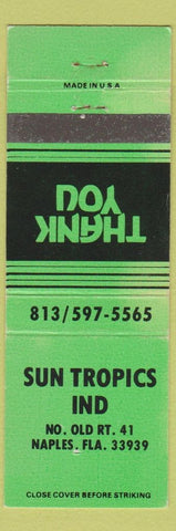 Matchbook Cover - Sun Tropics Ind Naples FL