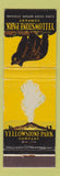 Matchbook Cover - Yellowstone Park Bear Geyser CREASE