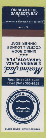 Matchbook Cover - Marina Jack Island Park Sarasota FL