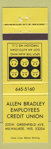 Matchbook Cover - Allen Bradley Credit Union Milwaukee WI WEAR