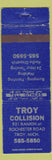 Matchbook Cover - Troy Collision Troy MI