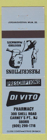Matchbook Cover - Di Vito Drug Carney's Point NJ