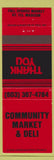 Matchbook Cover - Community Market Deli Madison NH