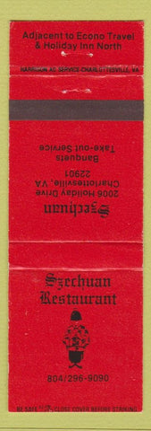 Matchbook Cover - Szechuan Restaurant Chinese Charlottesville VA