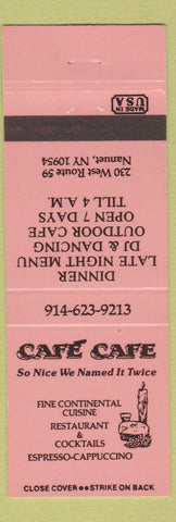 Matchbook Cover - Cafe Cafe Nanuet NY
