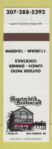 Matchbook Cover - Quarterdeck Restaurant Bar Harbor ME